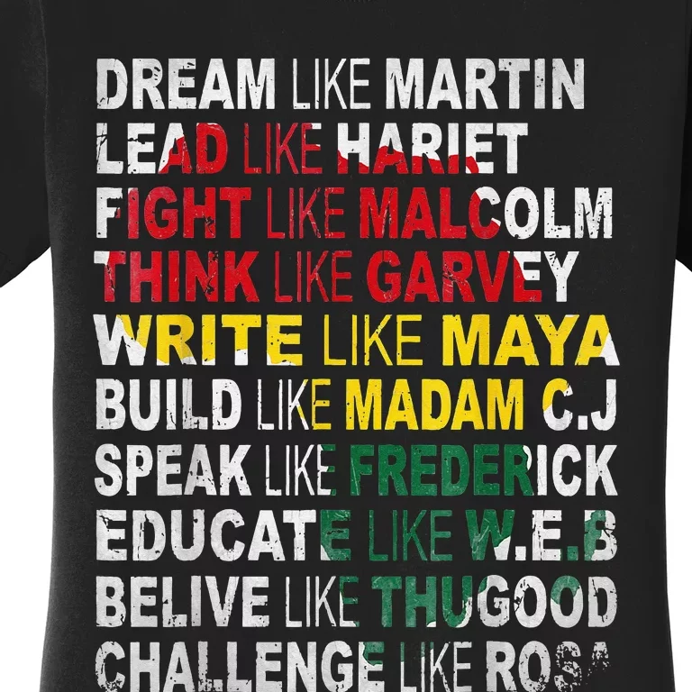 Black Power History Month African American Pride Gift Women's T-Shirt