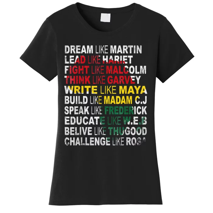 Black Power History Month African American Pride Gift Women's T-Shirt