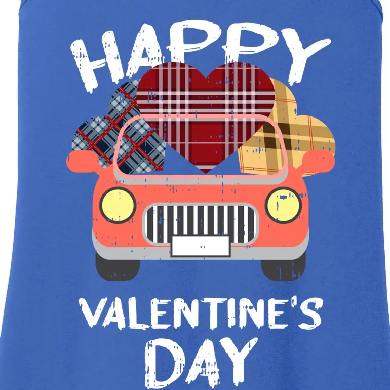 Buffalo Plaid Heart Valentines Day Funny Gift For Her Funny Gift Ladies Essential Tank