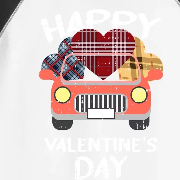 Buffalo Plaid Heart Valentines Day Funny Gift For Her Funny Gift Toddler Fine Jersey T-Shirt