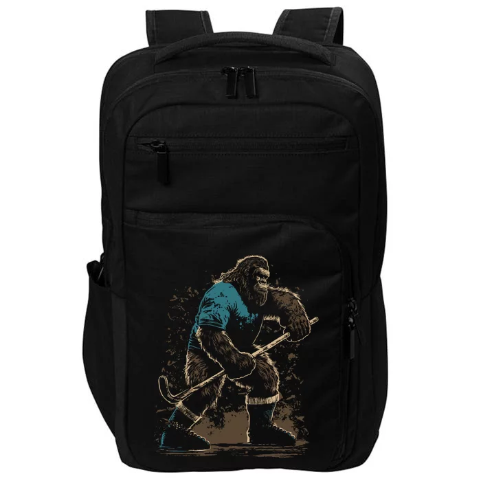 Bigfoot Playing Hockey Impact Tech Backpack