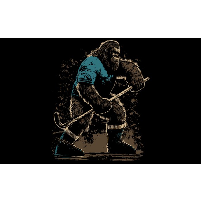 Bigfoot Playing Hockey Bumper Sticker