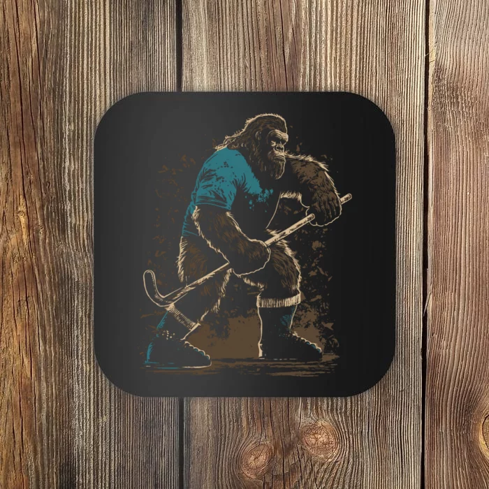 Bigfoot Playing Hockey Coaster