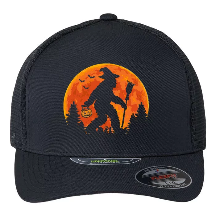 Bigfoot Pumpkin Halloween Costume Sasquatch Flexfit Unipanel Trucker Cap