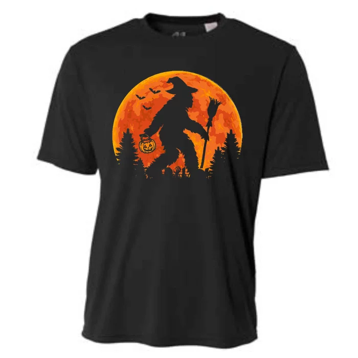 Bigfoot Pumpkin Halloween Costume Sasquatch Cooling Performance Crew T-Shirt