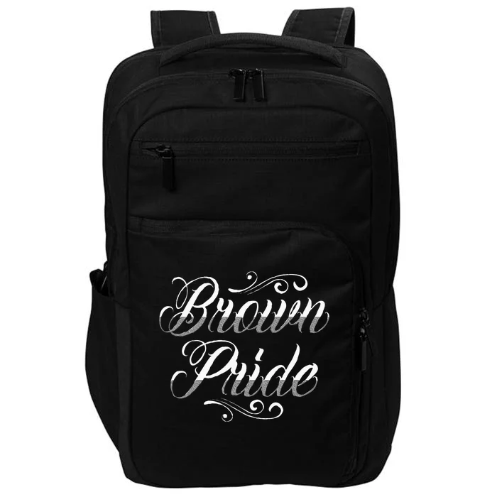 Brown Pride Hispanic Latino American Chicano Mexican Impact Tech Backpack