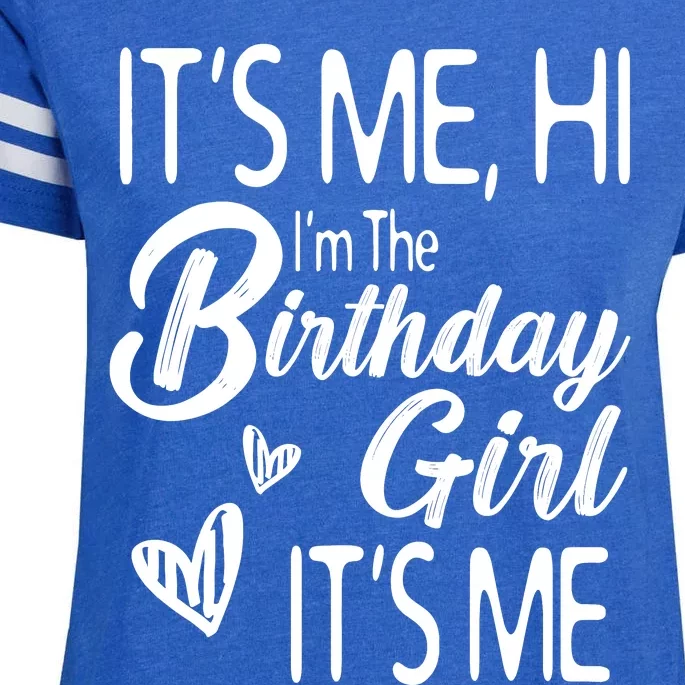 Birthday Party Its Me Hi Im The Birthday Girl Its Me Enza Ladies Jersey Football T-Shirt