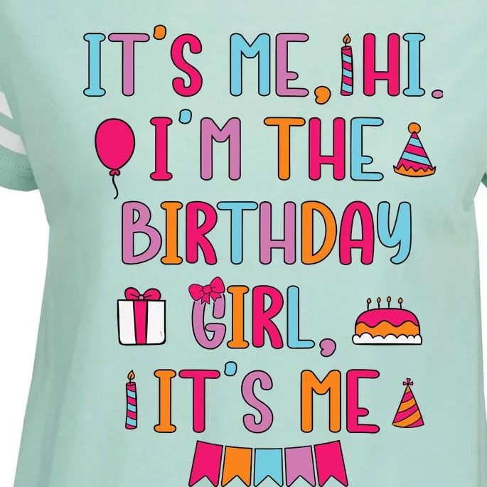 Birthday Party Its Me Hi Im The Birthday Girl Its Me Enza Ladies Jersey Football T-Shirt