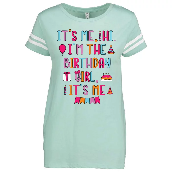 Birthday Party Its Me Hi Im The Birthday Girl Its Me Enza Ladies Jersey Football T-Shirt