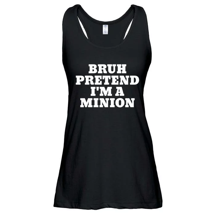 Bruh Pretend IM A Minion Matching Costume Halloween Funny Ladies Essential Flowy Tank