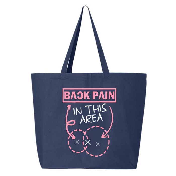 Back Pain In This Area Funny 25L Jumbo Tote