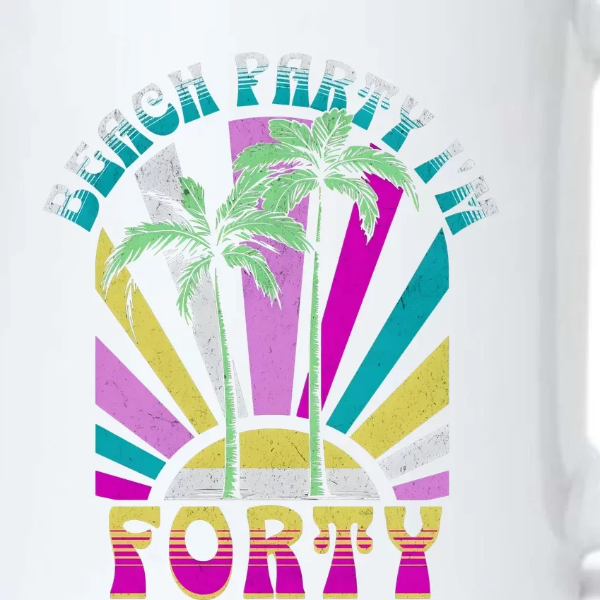 Beach Party I’M Forty Retro Sun Beach Black Color Changing Mug