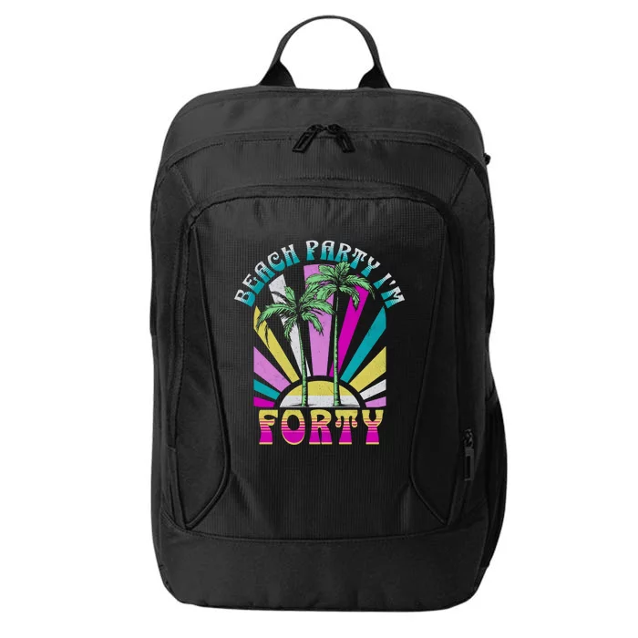 Beach Party I’M Forty Retro Sun Beach City Backpack