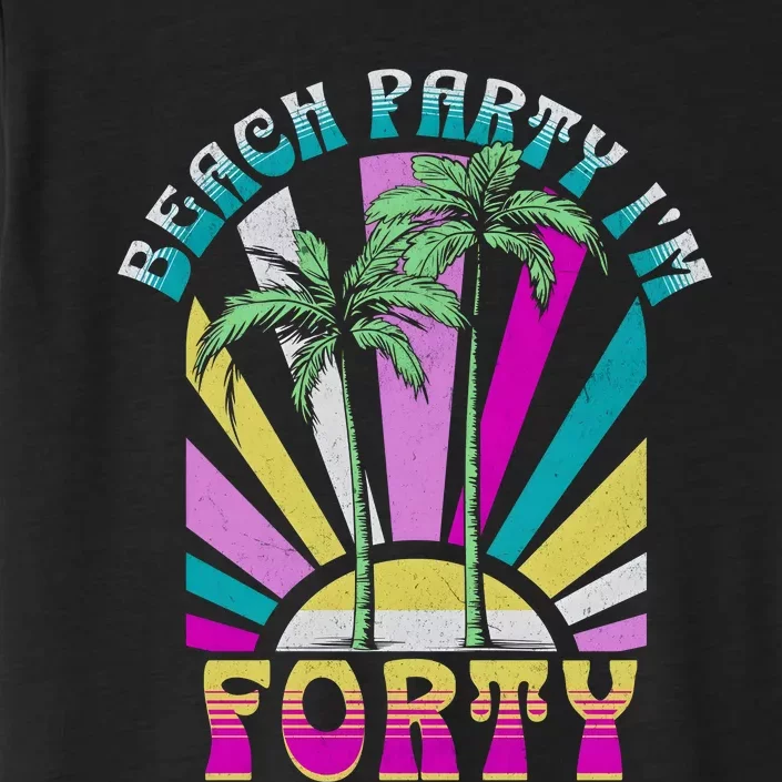 Beach Party I’M Forty Retro Sun Beach ChromaSoft Performance T-Shirt