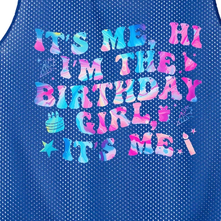 Birthday Party Its Me Hi Im The Birthday Girl Its Me Mesh Reversible Basketball Jersey Tank