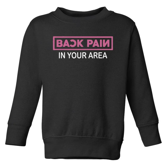 Back Pain In Your Area Toddler Sweatshirt