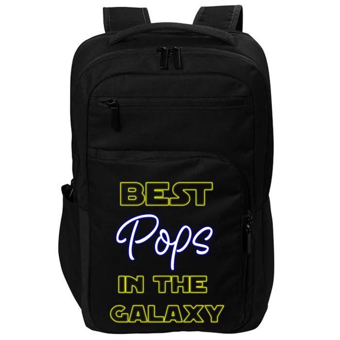 Best Pops In The Galaxy Grandfather American Grandpa Gift Impact Tech Backpack