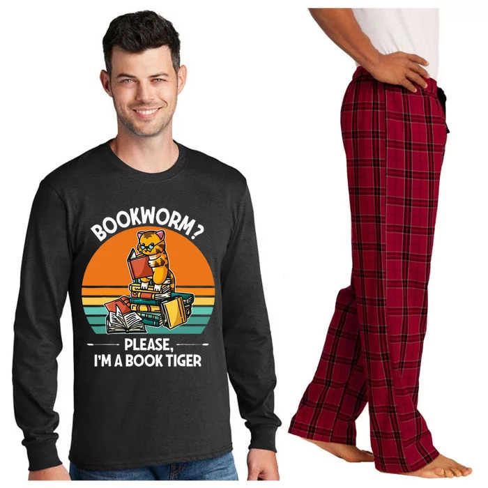 Bookworm Please IM A Book Tiger Long Sleeve Pajama Set