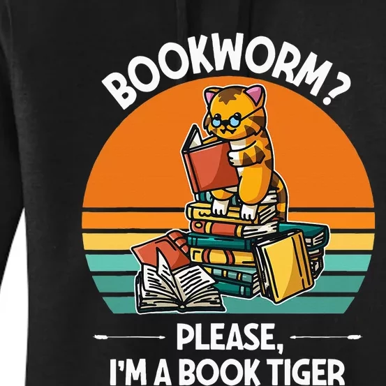 Bookworm Please IM A Book Tiger Women's Pullover Hoodie