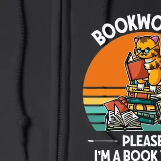 Bookworm Please IM A Book Tiger Full Zip Hoodie