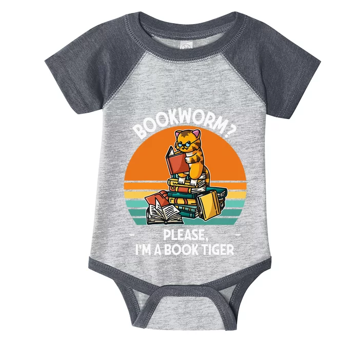 Bookworm Please IM A Book Tiger Infant Baby Jersey Bodysuit