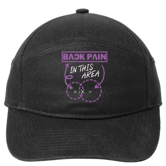 Back Pain In This Area 7-Panel Snapback Hat