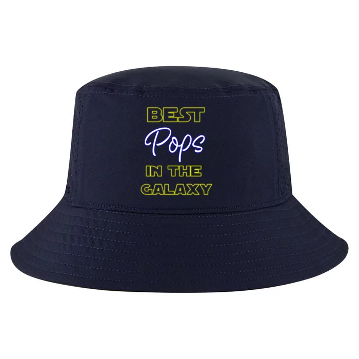 Best Pops In The Galaxy Grandfather American Grandpa Gift Cool Comfort Performance Bucket Hat