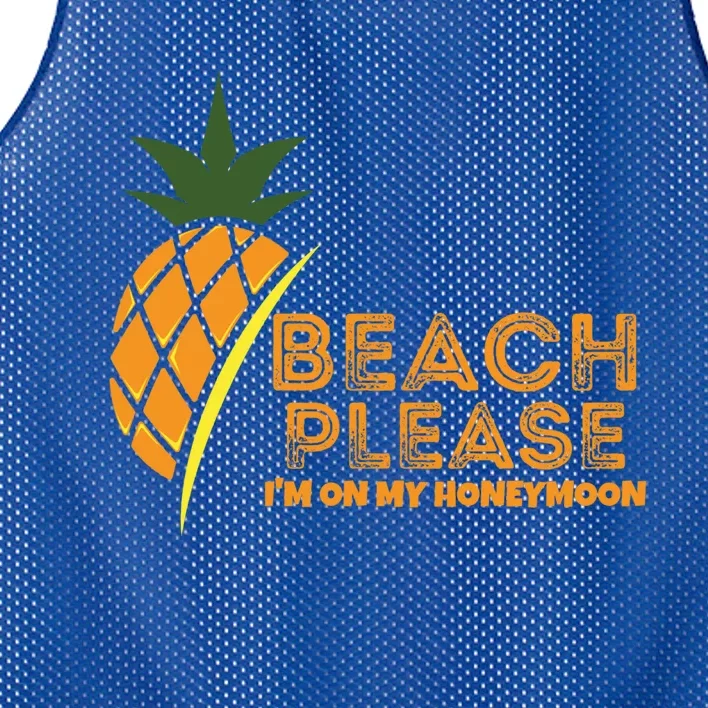 Beach Please I'm On My Honeymoon Suitable For The Beach Gift Mesh Reversible Basketball Jersey Tank