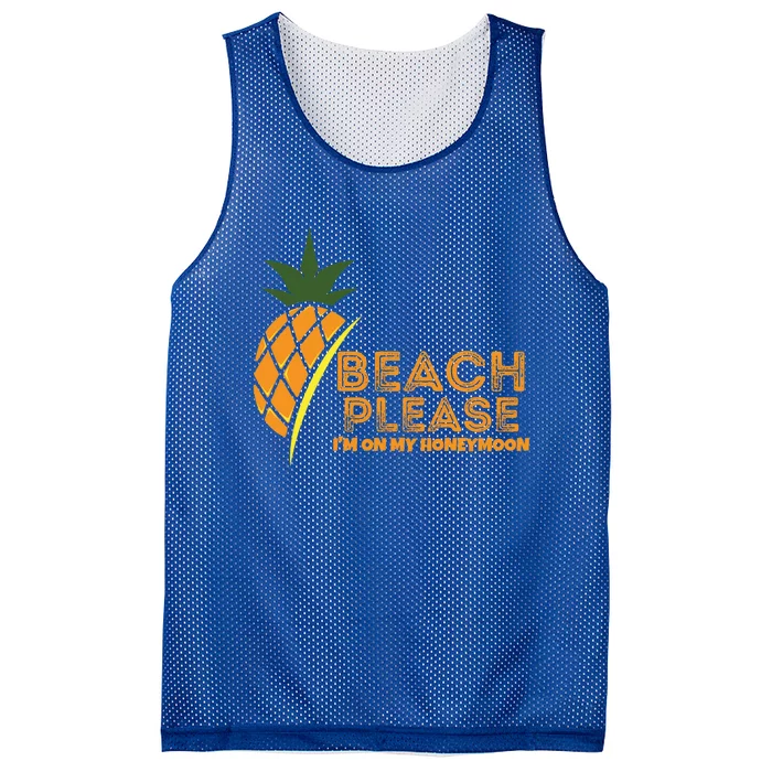 Beach Please I'm On My Honeymoon Suitable For The Beach Gift Mesh Reversible Basketball Jersey Tank