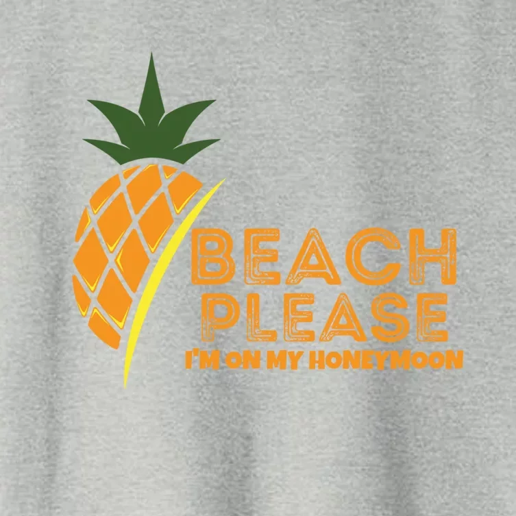 Beach Please I'm On My Honeymoon Suitable For The Beach Gift Women's Crop Top Tee