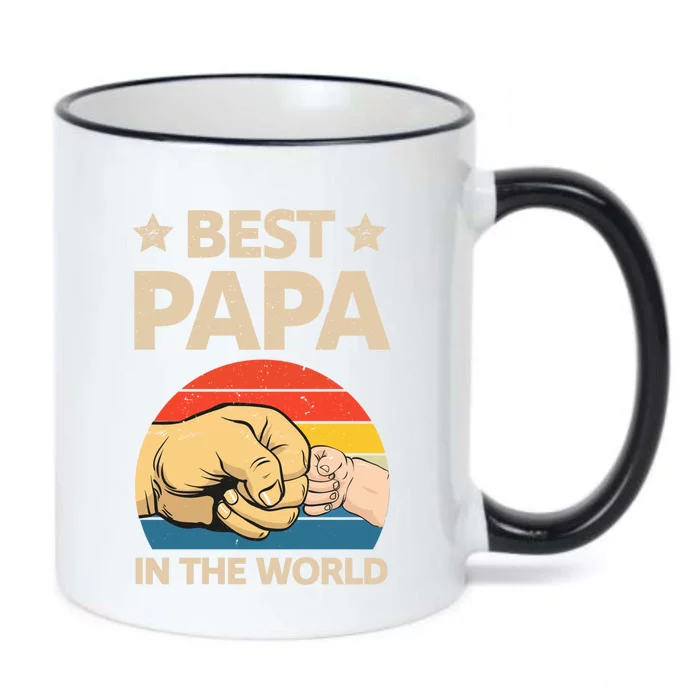 Best Papa In The World Father Gift Black Color Changing Mug