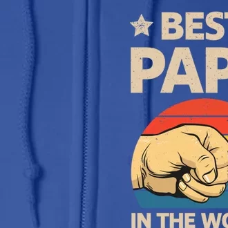 Best Papa In The World Father Gift Full Zip Hoodie