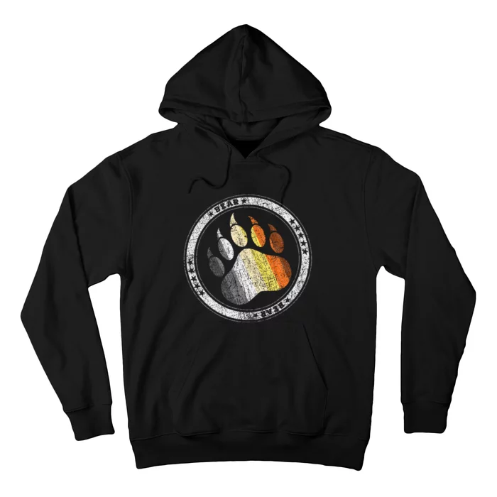 Bear Paw In Colors Of Bear Community Gay P.R.I.D.E Bear Hoodie