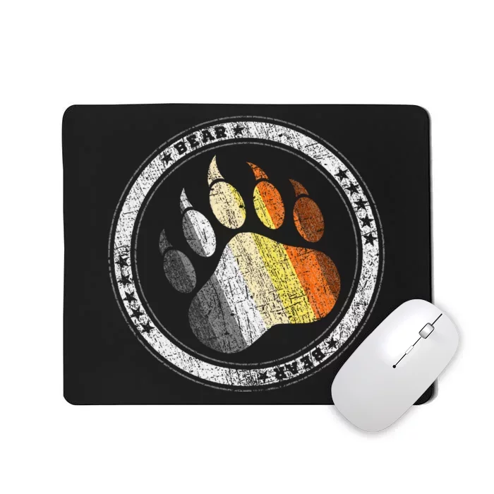 Bear Paw In Colors Of Bear Community Gay P.R.I.D.E Bear Mousepad