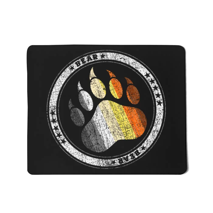 Bear Paw In Colors Of Bear Community Gay P.R.I.D.E Bear Mousepad