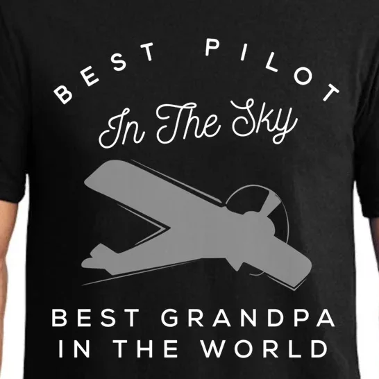 Best Pilot In The Sky Grandpa Granddaughter Gift Pajama Set