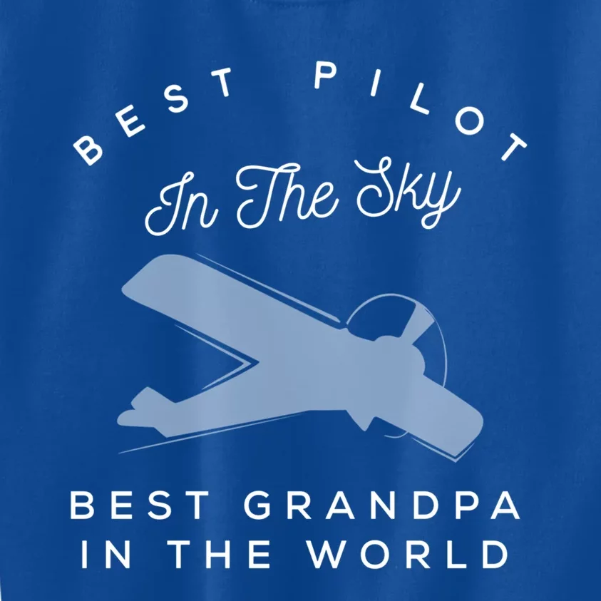 Best Pilot In The Sky Grandpa Granddaughter Gift Kids Sweatshirt