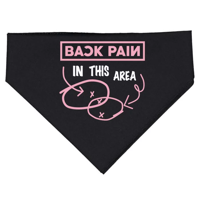 Back Pain In This Area USA-Made Doggie Bandana