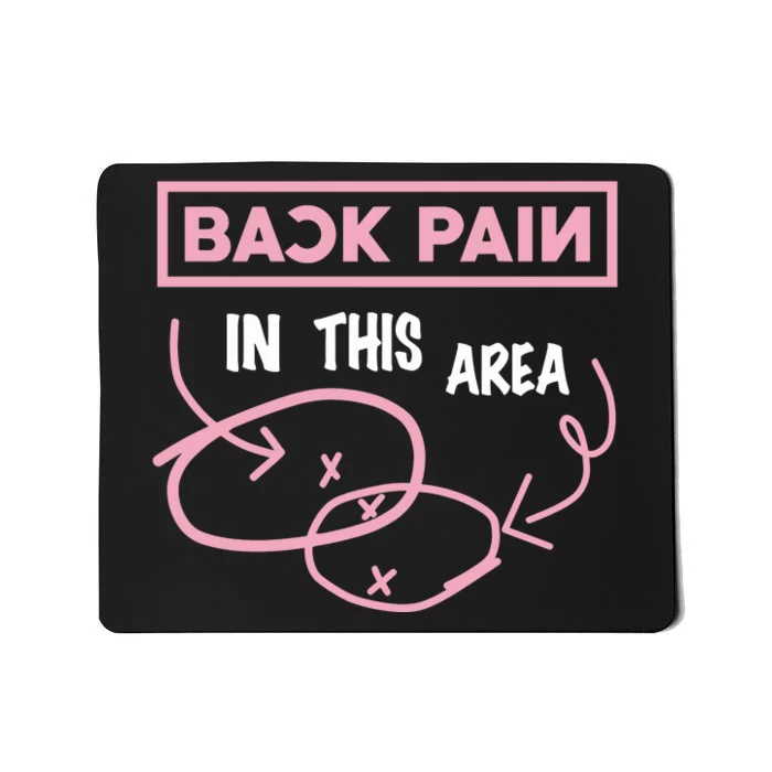 Back Pain In This Area Mousepad