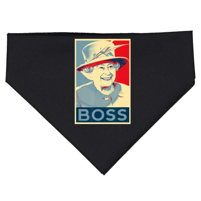 Boss Platinum Jubilee Queen Elizabeth Retro USA-Made Doggie Bandana