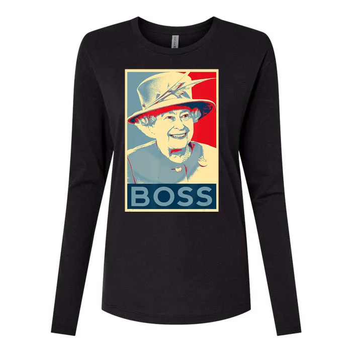 Boss Platinum Jubilee Queen Elizabeth Retro Womens Cotton Relaxed Long Sleeve T-Shirt