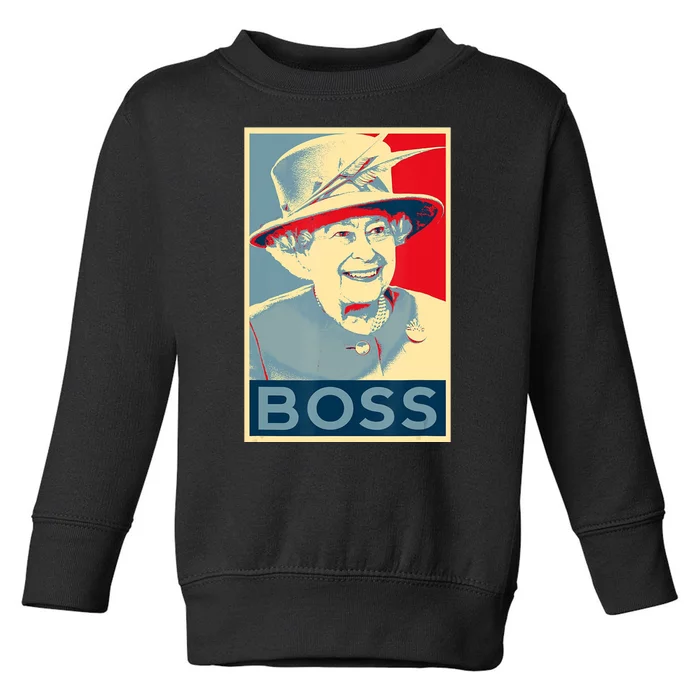 Boss Platinum Jubilee Queen Elizabeth Retro Toddler Sweatshirt