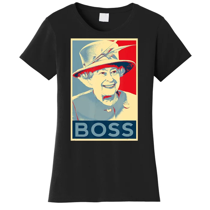 Boss Platinum Jubilee Queen Elizabeth Retro Women's T-Shirt