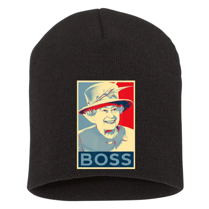 Boss Platinum Jubilee Queen Elizabeth Retro Short Acrylic Beanie