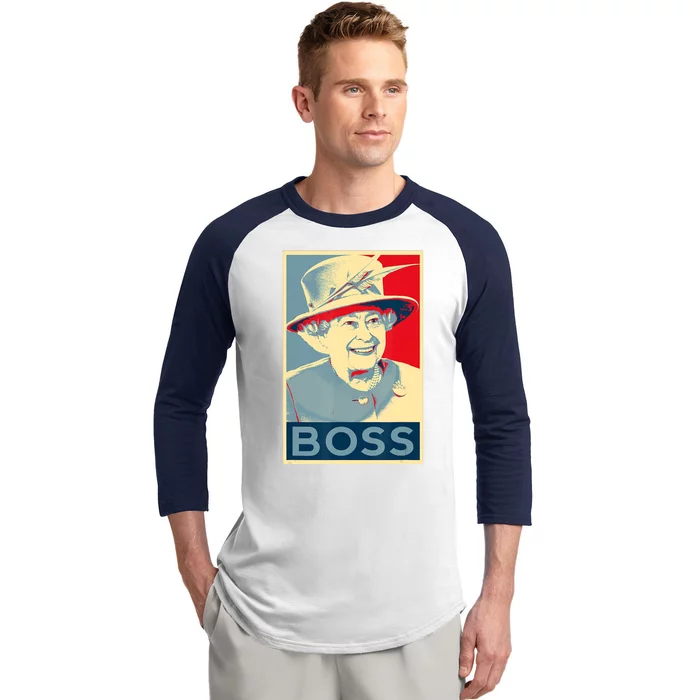 Boss Platinum Jubilee Queen Elizabeth Retro Baseball Sleeve Shirt