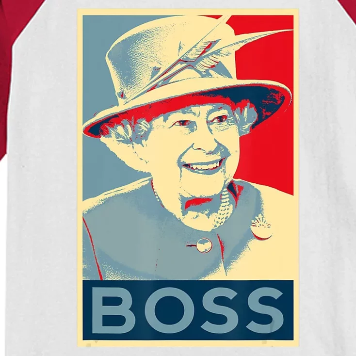 Boss Platinum Jubilee Queen Elizabeth Retro Kids Colorblock Raglan Jersey