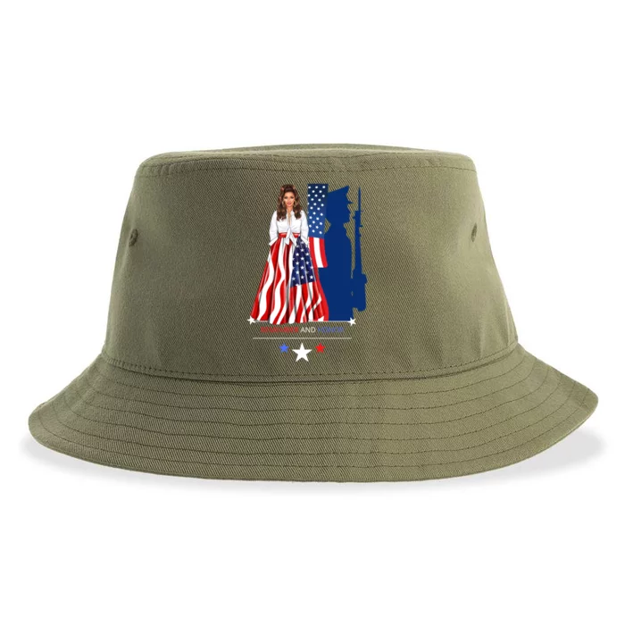 Black Patriotic Juneteenth Queen Remember And Honor Flag Cool Gift Sustainable Bucket Hat