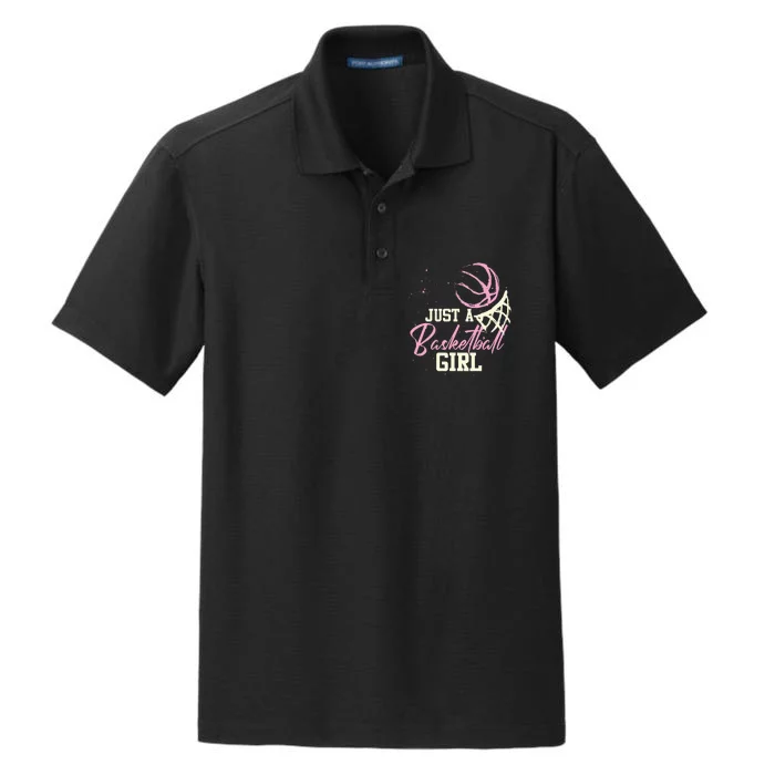 Basketball Player Just A Who Loves Basketball Dry Zone Grid Performance Polo