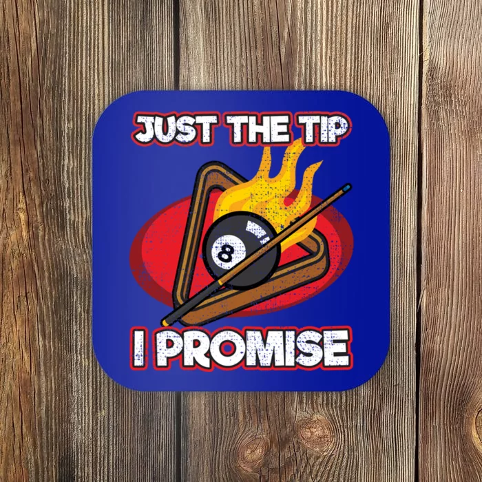 Billiards Player Just The Tip Promise Magic Shot Pool Cool Gift Coaster