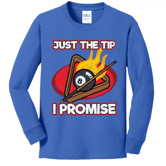 Billiards Player Just The Tip Promise Magic Shot Pool Cool Gift Kids Long Sleeve Shirt